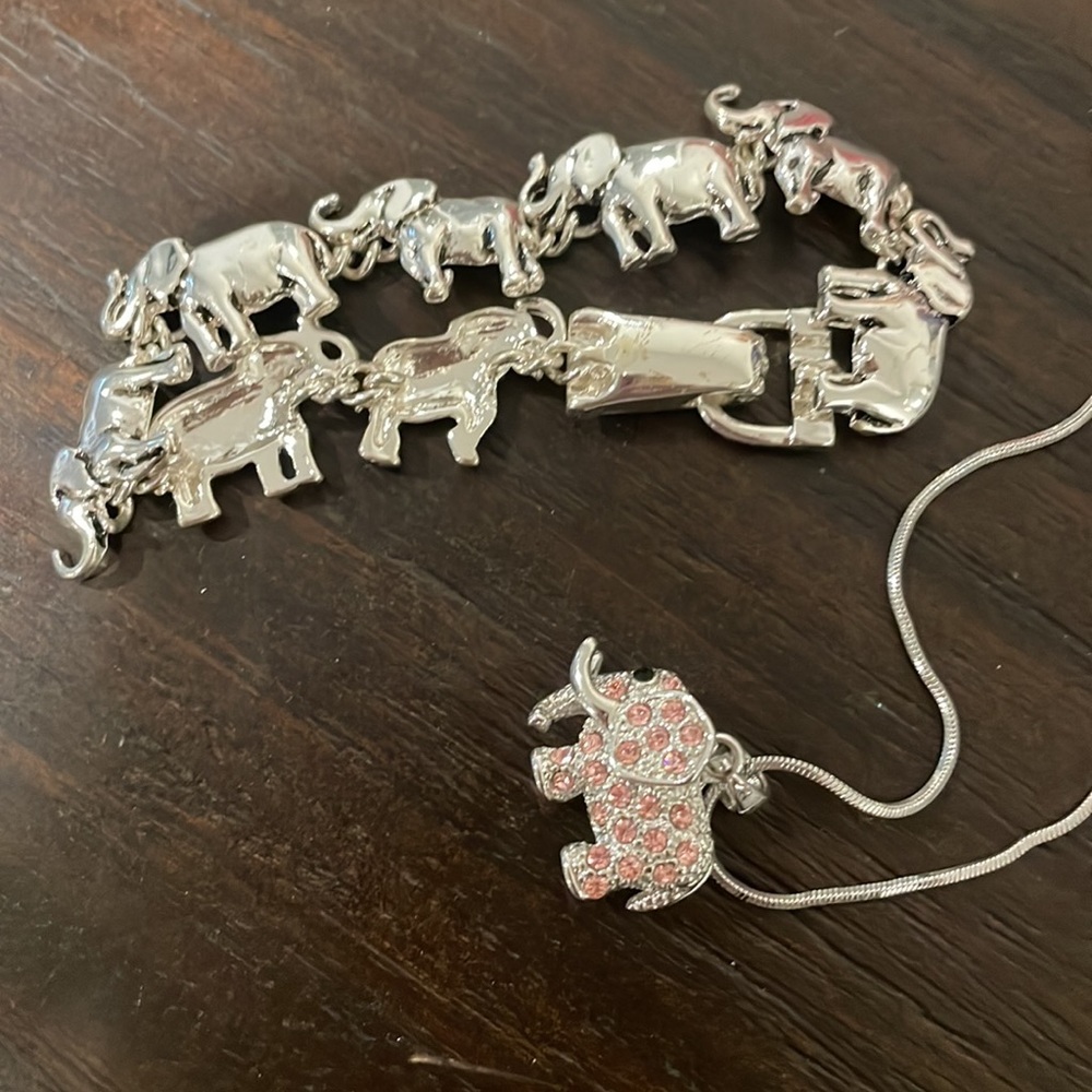 Silver Elephant Set
